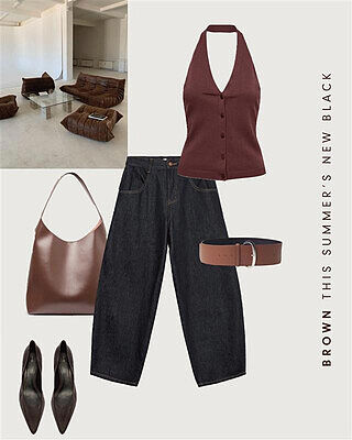 KNIT HALTER BUTTON FRONT TANK