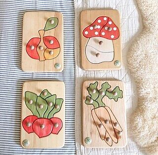 Wooden Radish Peg Puzzle