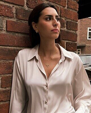 Puff Heart Necklace Gold