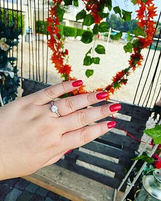 Chanel Rose Gold Moissanite Engagement Ring