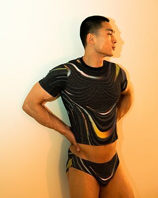 Printed Pride Brief Underwear - Black