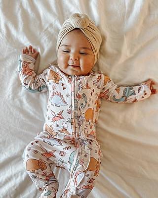 Dolly's Dinos Ruffle Zipper Footie