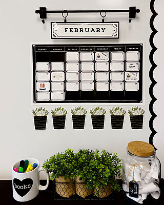 Farmhouse Calendar Bulletin Board Set