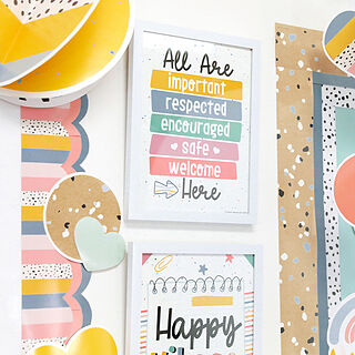 Black Dots Straight Bulletin Board Borders