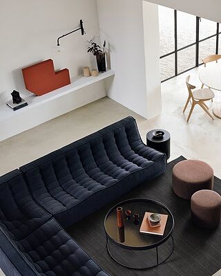 N701 Modular Sofa - 2 Seat - Graphite - Eco Fabric