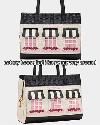 HOUSE OF BETSEY TOTE BLACK WHITE