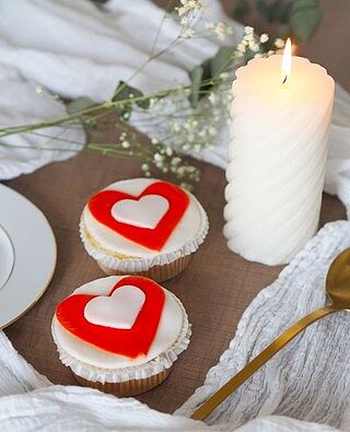 Harten Cupcakes (9 Stuks)