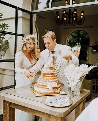 Naked Cake, Bruidstaart