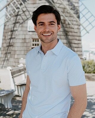 Tech Polos - Blue Stripe