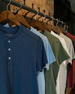 Henley Shirt Short Sleeve - Navy