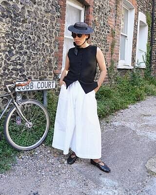 Black Longline Knitted Waistcoat
