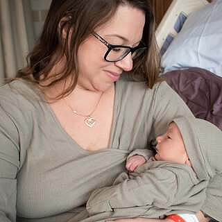 Bamboo Knit Maternity Robe | Solids