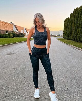 Shine Embossed Camo Legging