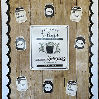 Farmhouse Calendar Bulletin Board Set