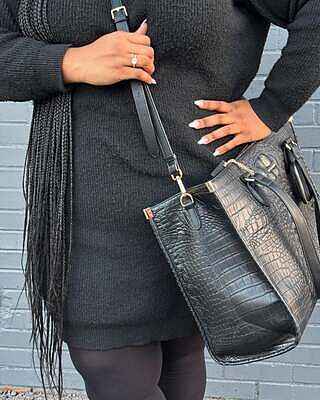 Apollo 2 Tote Bag in Black