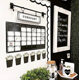 Farmhouse Calendar Bulletin Board Set