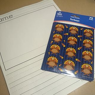 Turkeys Shape Stickers