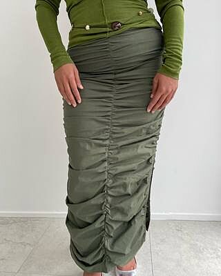 ARIEL MIDI SKIRT KHAKI