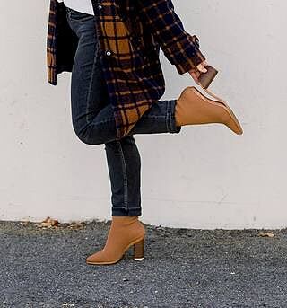 The Bootie - Whiskey Knit + Block Heel Kit 4 Whiskey