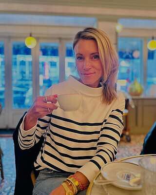 Brighton Boatneck in Terry Fleece (White/Navy Placed Stripe)