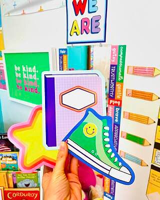 We Stick Together Positive Words Straight Bulletin Board Borders