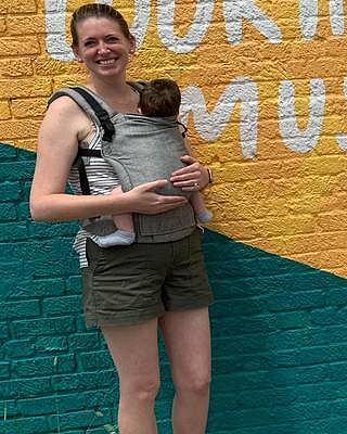 Ash - Linen Free-to-Grow Baby Carrier