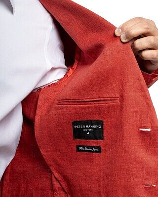 Unstructured Linen Jackets - Nantucket Red