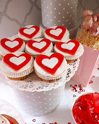 Harten Cupcakes (9 Stuks)