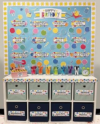 Happy Friends Scalloped Bulletin Board Borders