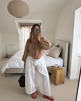 White Super Wide Leg Culottes
