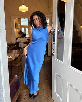FIREBIRD COWL GOWN SUPER SONIC BLUE