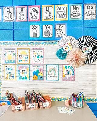 Happy Place Motivational Mini Bulletin Board Set