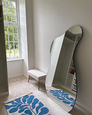 Bala Irregular Shaped Frameless Pond Mirror 100 x 60 cm