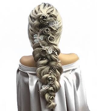 Marie Antoinette of France - Ribbon Hair Vine (Rose Gold)
