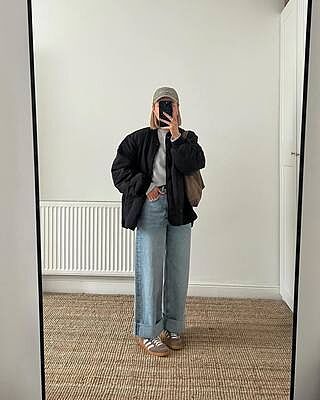 Light Wash Turn Up Jeans