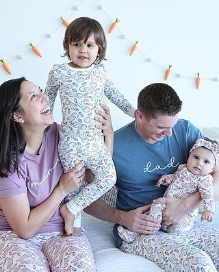 Bunny Love Two Piece Pajama Set | Blue