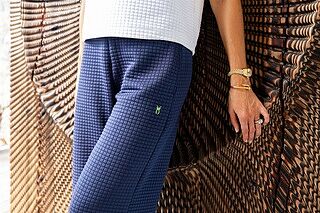 Katharine Pant in Waffle (Navy)