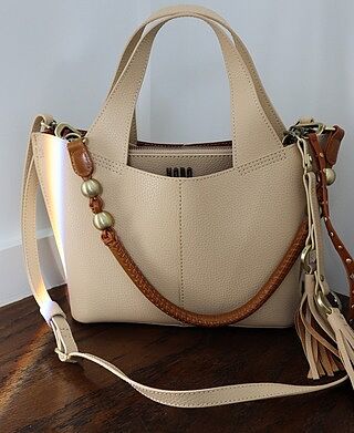 Vida Small Tote in Micro Pebbled Leather - Biscuit