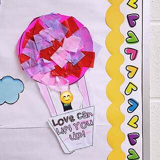 Doodle Hearts Scalloped Bulletin Board Borders