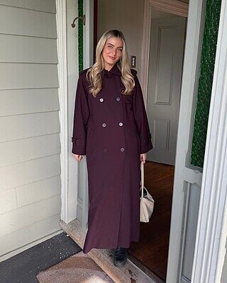 ANNIE TRENCH COAT DEEP PLUM