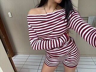 MARLA SHORTS BURGUNDY PINK STRIPE