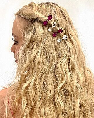 Mini Gem Cut Bow Clips - 3 Pack