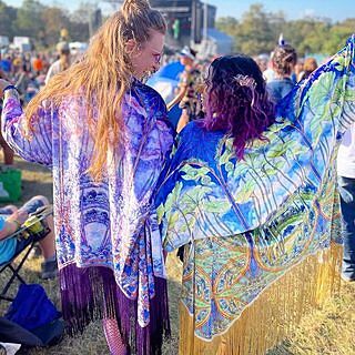 Worlds of Growth Velvet Kimono x Sweet Melis - Purple