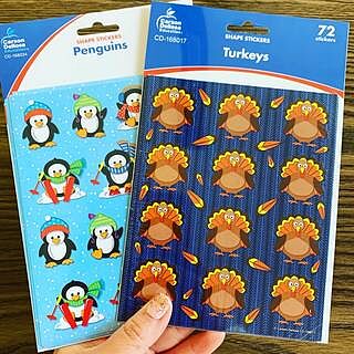 Turkeys Shape Stickers