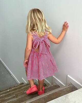 RUBÉBÉ MARGIE TIE MINI DRESS RED GINGHAM
