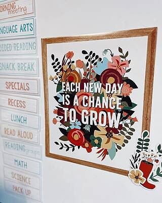 Grow Together Calendar Bulletin Board Set