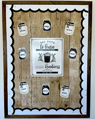 Farmhouse Calendar Bulletin Board Set