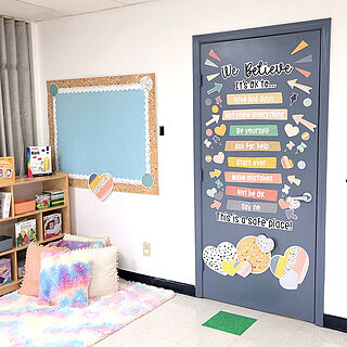 Speckled Kraft Paper Straight Bulletin Board Borders