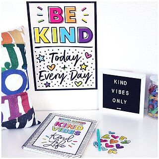 Kind Vibes Calendar Bulletin Board Set