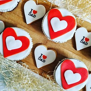 Harten Cupcakes (9 Stuks)